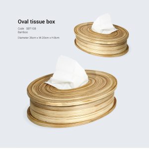 Oval tissue box